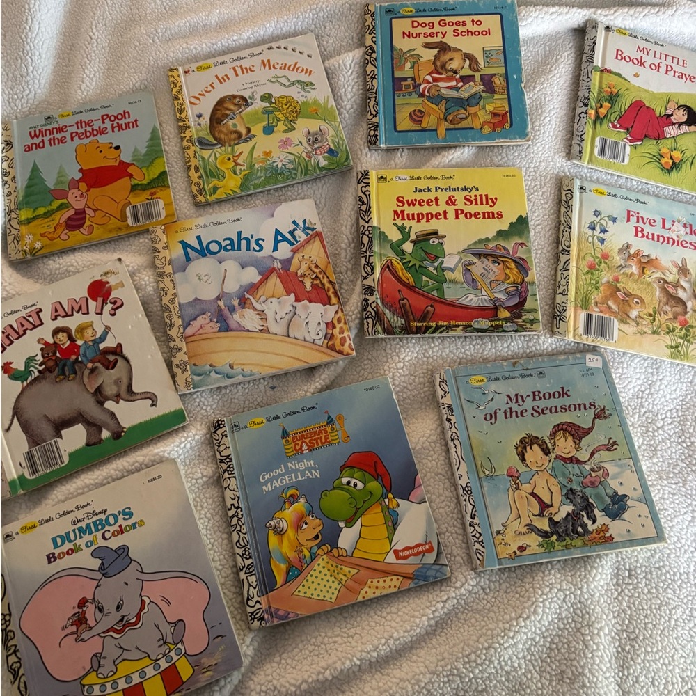 Eleven Rare Vintage a first little golden book lot